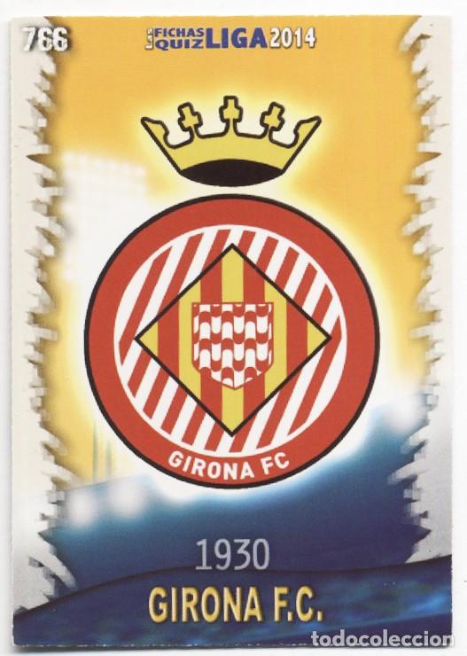 Cromos de F&uacute;tbol: ESCUDO GIRONA F. C 1930 N&ordm; 766 MATE MUNDICROMO FICHAS DE LA LIGA 2013 2014 13 14
