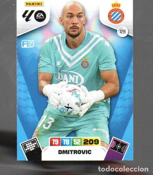 Cromos de F&uacute;tbol: CROMO DE LIGA FUTBOL 2025/26 DE XL ADRENALYN Y PANINI ESTADIO DE REAL ESPA&Ntilde;OL DMITROVIC N&ordm; 128