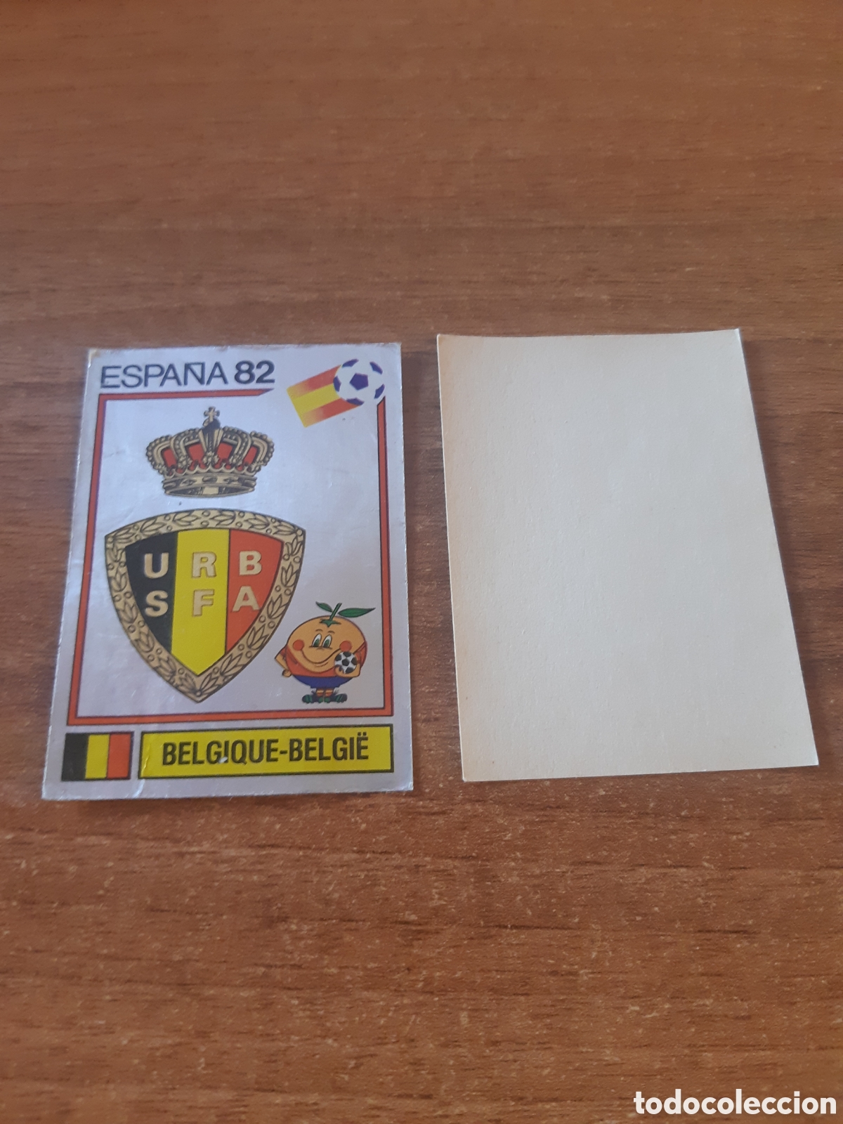 Cromos de F&uacute;tbol: N&deg;200 Escudo Belgique-Belgi&euml; (B&eacute;lgica) Mundial Espa&ntilde;a 82 Panini. Recuperado