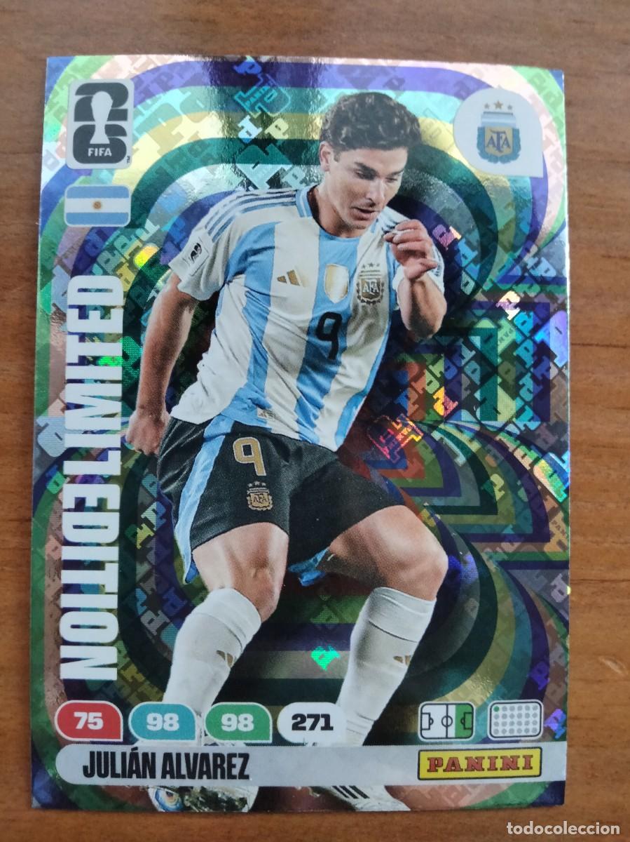 Cromos de F&uacute;tbol: Juli&aacute;n &Aacute;lvarez Argentina edici&oacute;n limitada card Adrenalyn mundial world cup Panini 2026