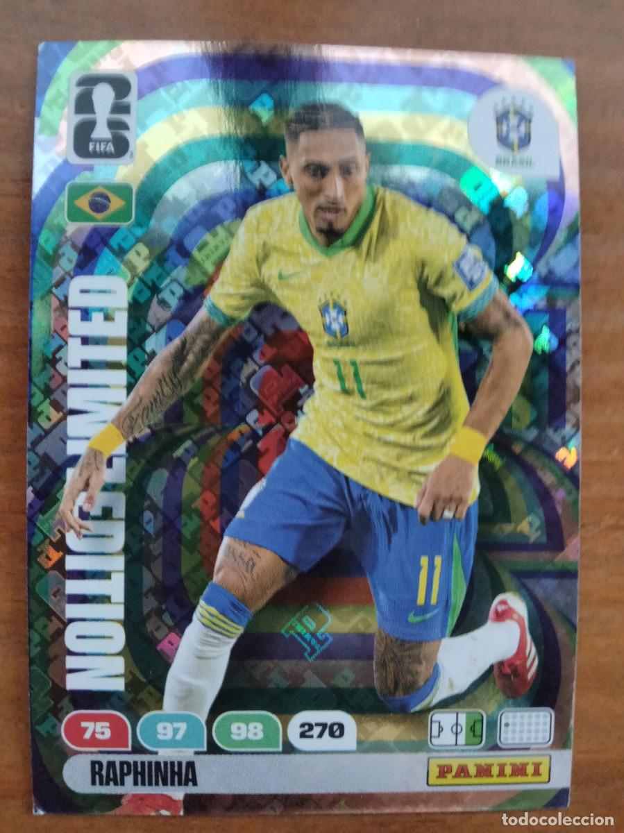 Cromos de F&uacute;tbol: Raphinha Brasil edici&oacute;n limitada card Adrenalyn mundial world cup Panini 2026