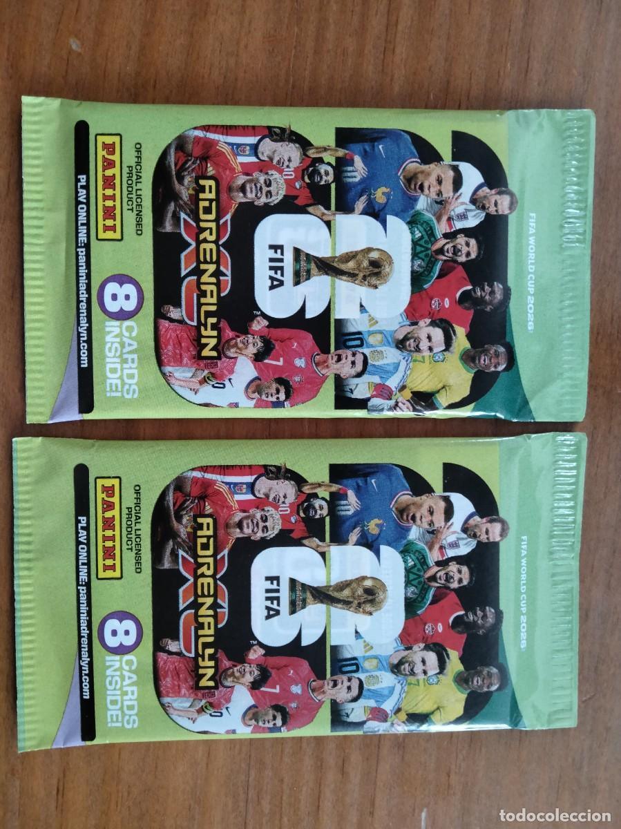 Cromos de F&uacute;tbol: Lote 2 sobres sin abrir card Adrenalyn mundial world cup Panini 2026