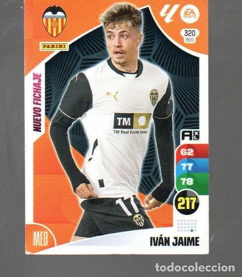 Cromos de F&uacute;tbol: CROMO DE LIGA FUTBOL 2024/25 DE XL ADRENALYN Y PANINI DE VALENCIA N&ordm; 320 BIS IV&Aacute;N JAIME
