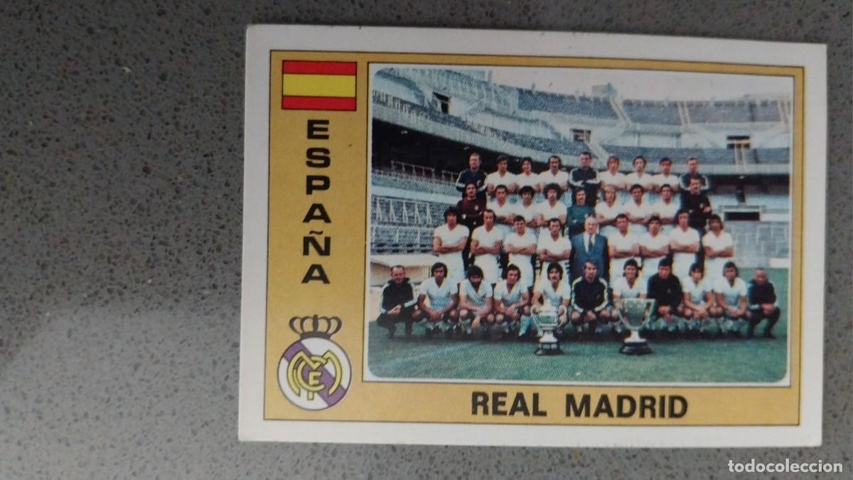 Cromos de F&uacute;tbol: ALINEACION REAL MADRID 77 ESPA&Ntilde;A PANINI EURO YUGOSLAVIA 1976 FOOTBALL EUROCOPA 76 SIN PEGAR