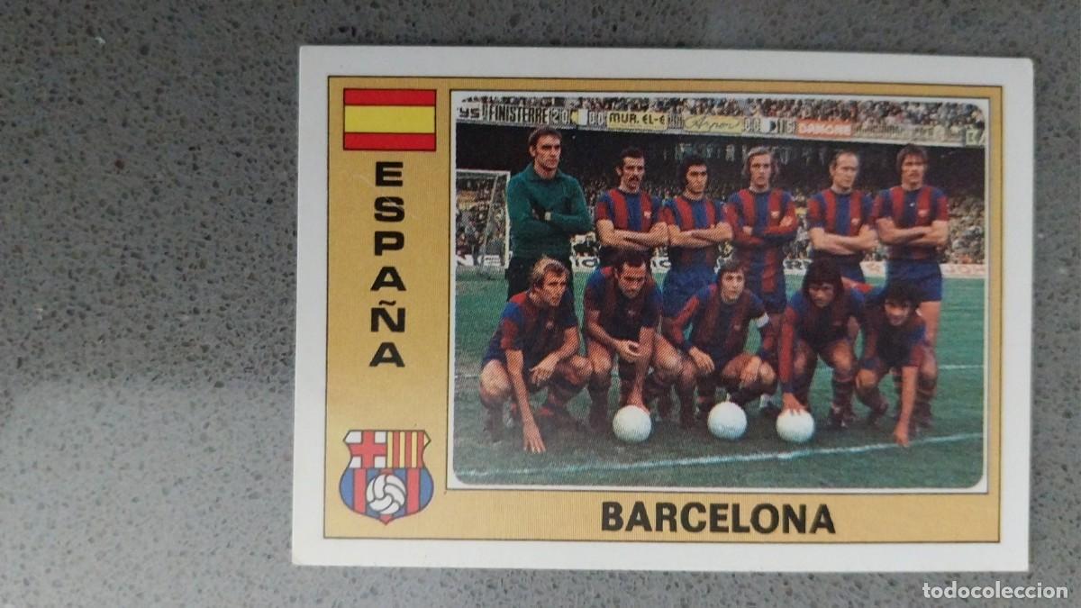 Cromos de F&uacute;tbol: ALINEACION BARCELONA 79 ESPA&Ntilde;A PANINI EURO YUGOSLAVIA 1976 FOOTBALL EUROCOPA 76 SIN PEGAR