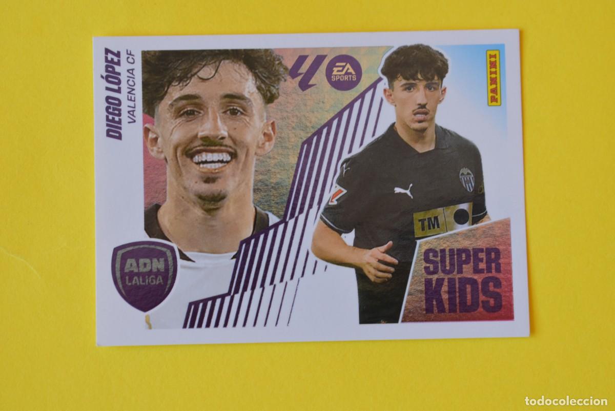 Figurine di Calcio: Cromo Liga 25 26. 2025 2026. Diego L&oacute;pez. ADN La Liga. Super Kids. N. &ordm; 7. Valencia. Panini