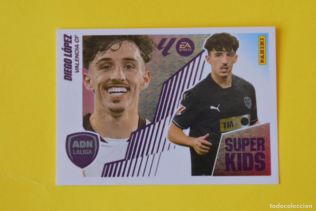 Figurine di Calcio: Cromo Liga 25 26. 2025 2026. Diego L&oacute;pez. ADN La Liga. Super Kids. N. &ordm; 7. Valencia. Panini