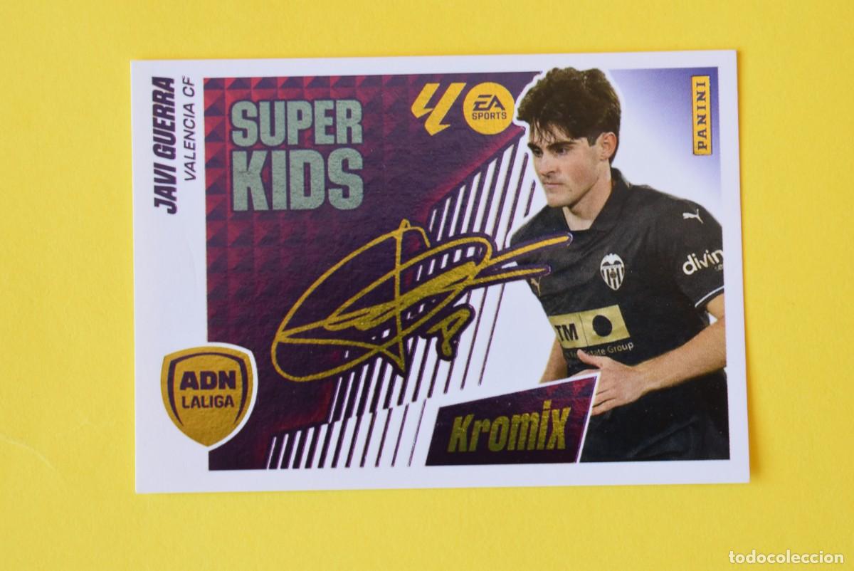 Cromos de F&uacute;tbol: Cromo Liga 25 26. 2025 2026. Javi Guerra. Kromix. N. &ordm; K 12. Valencia. ADN Super Kids. Panini