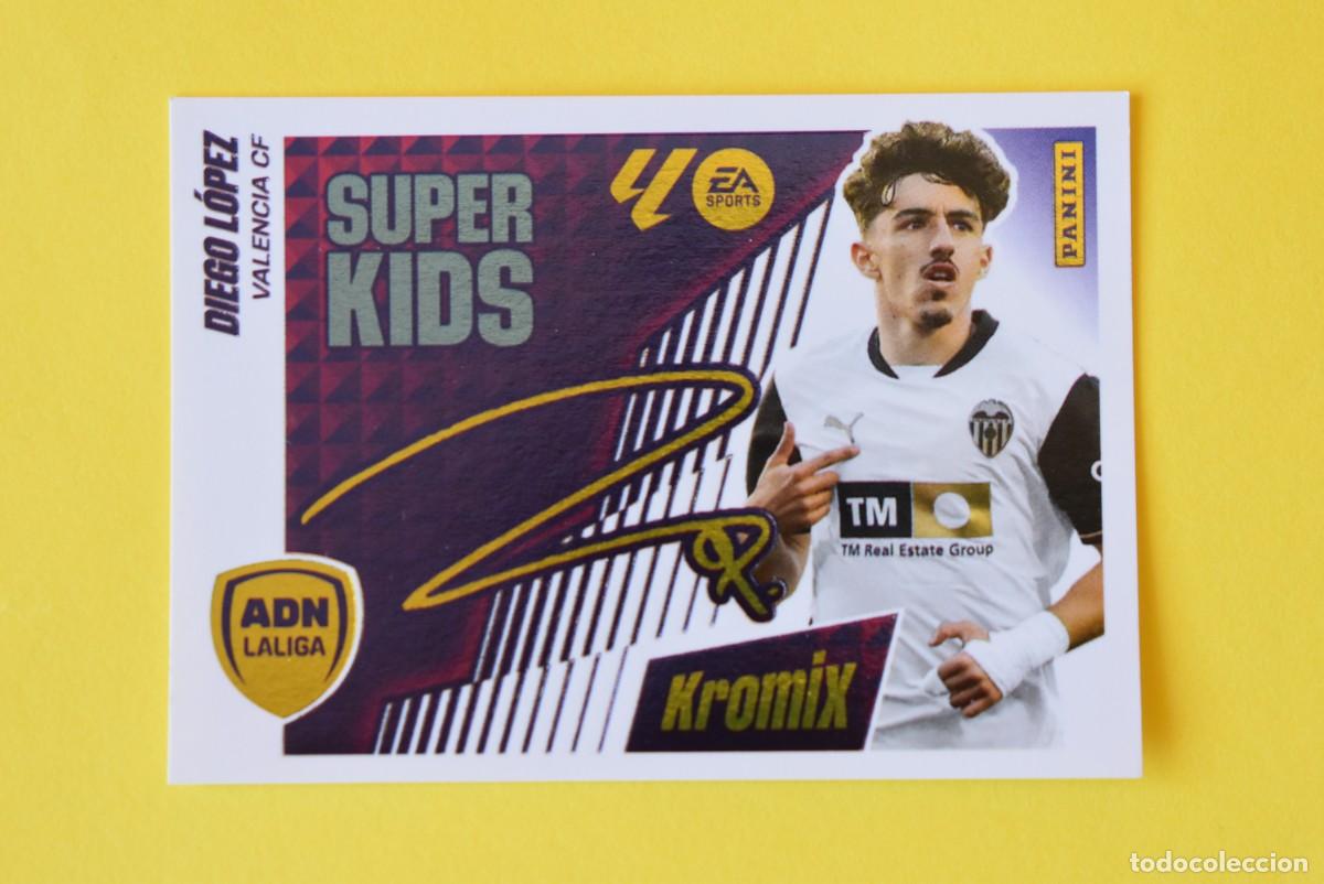 Cromos de F&uacute;tbol: Cromo Liga 25 26. 2025 2026. Diego L&oacute;pez. Kromix. N. &ordm; K 7. Valencia. ADN Super Kids. Panini