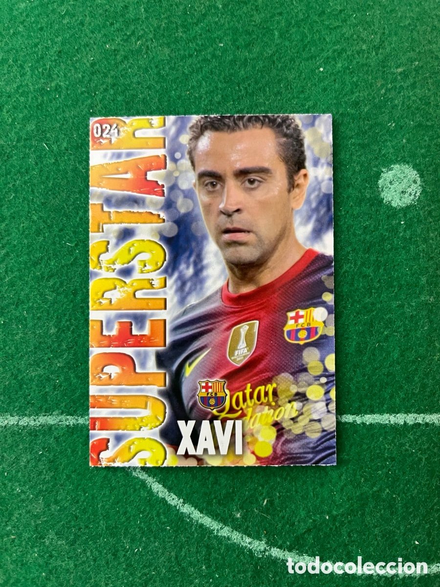 Cromos de F&uacute;tbol: 24 XAVI BARCELONA LAS FICHAS DE LA LIGA 2013 2014 MUNDICROMO SUPERSTAR