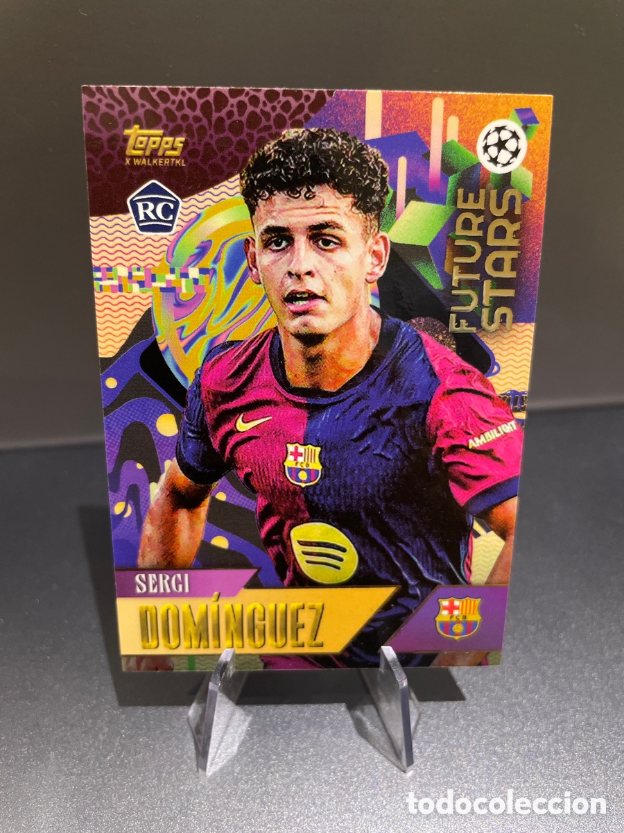 Cartes &agrave; collectionner de Football: Sergi Dominguez Rookie Future Stars Topps Gold 2024-25 X Walkertkl FC Barcelona
