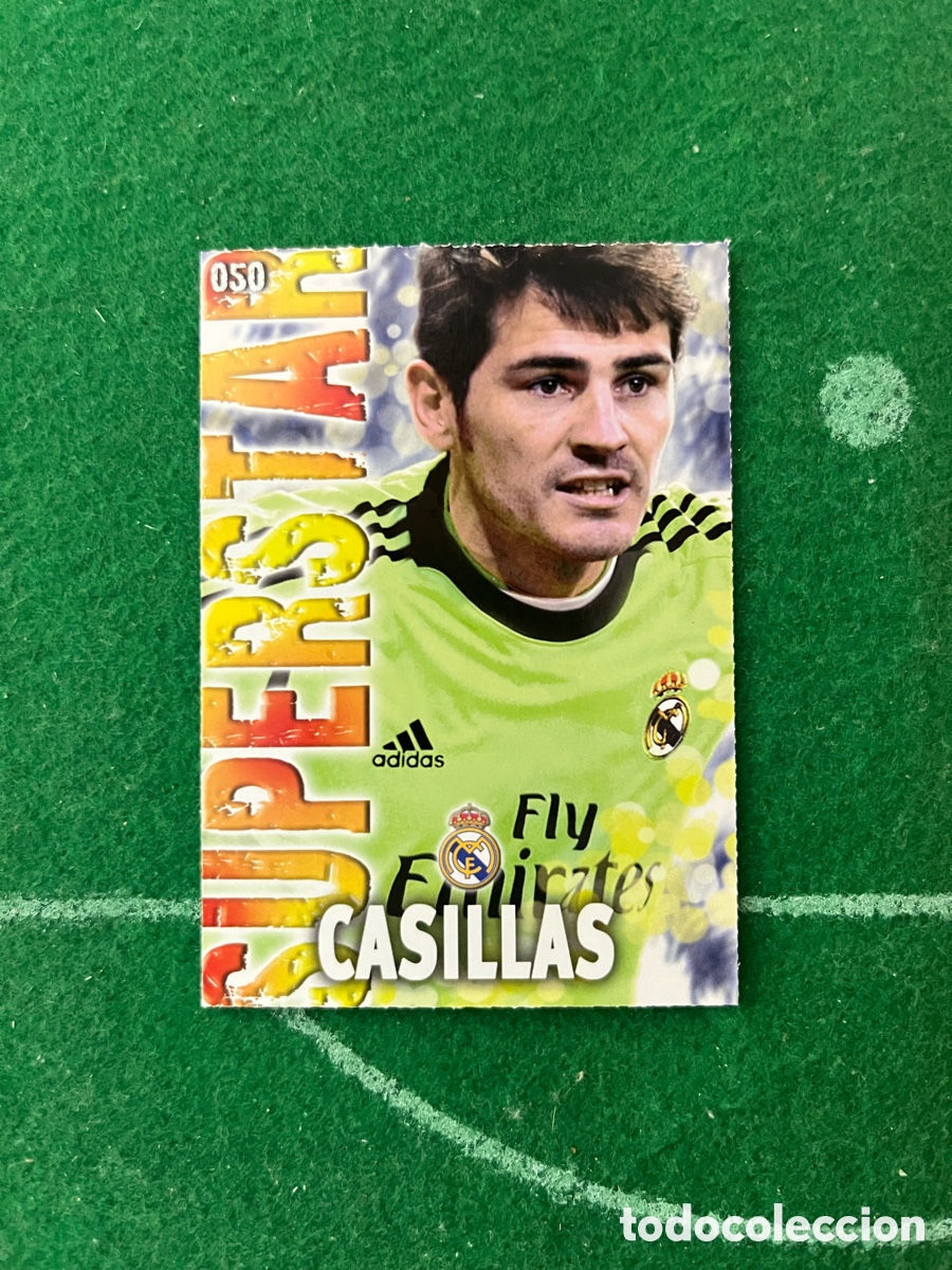 Cromos de F&uacute;tbol: 50 CASILLAS REAL MADRID LAS FICHAS DE LA LIGA 2013 2014 MUNDICROMO SUPERSTAR