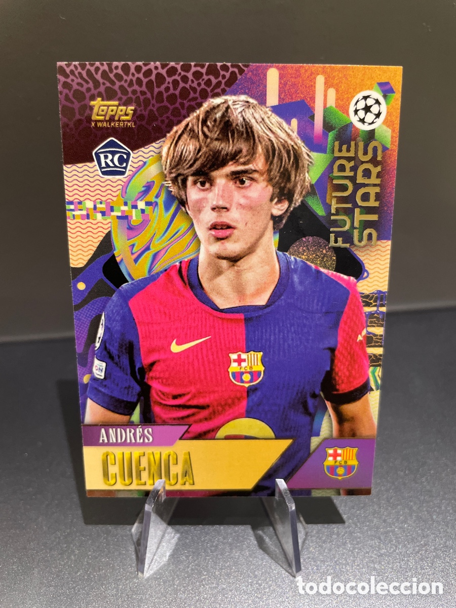 Football Stickers: Andres Cuenca Rookie Future Stars Topps Gold 2024-25 X Walkertkl FC Barcelona