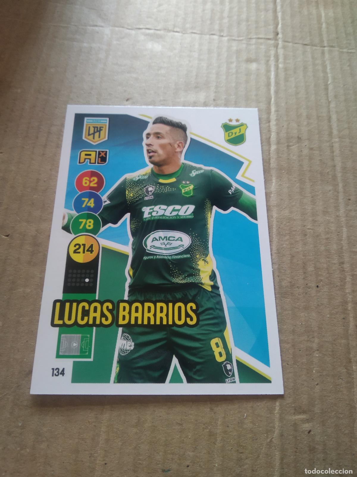Cromos de F&uacute;tbol: 134 LUCAS BARRIOS DEFENSA Y JUSTICIA CROMO FUTBOL ARGENTINO PANINI LIGA ARGENTINA 2021 ADRENALYN