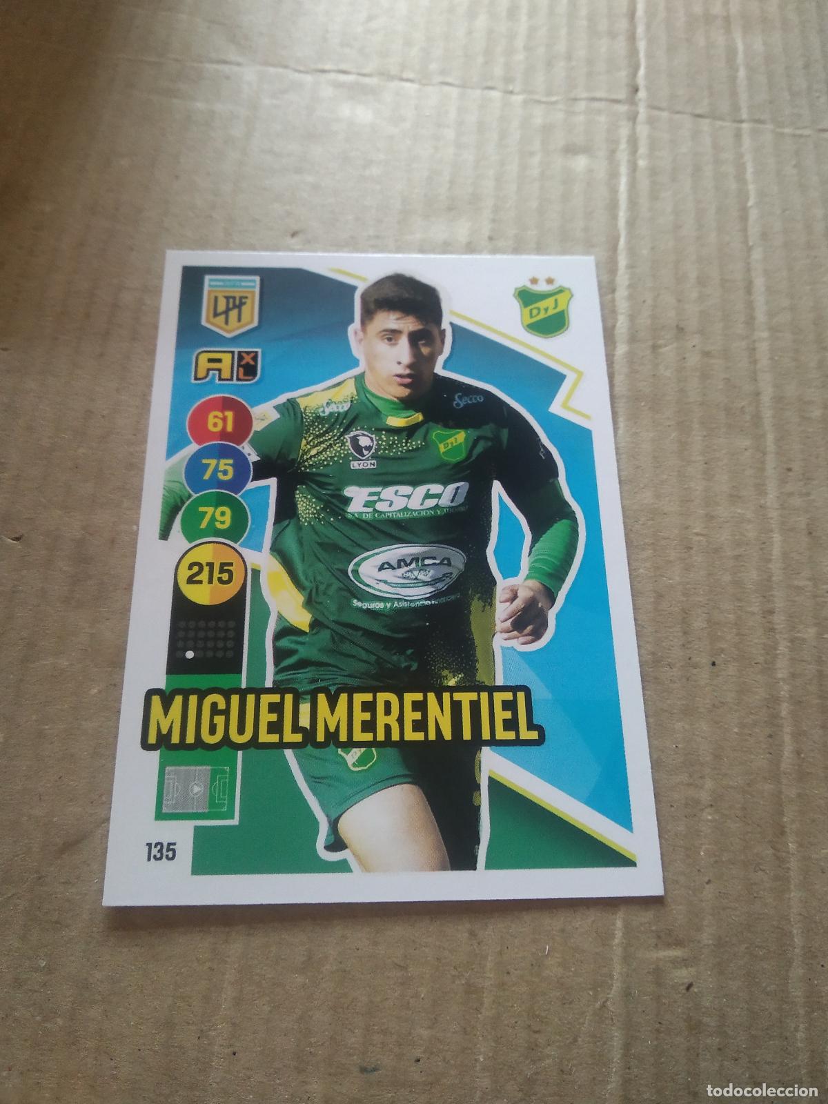 Cromos de F&uacute;tbol: 135 MIGUEL MERENTIEL DEFENSA Y JUSTICIA CROMO FUTBOL ARGENTINO PANINI LIGA ARGENTINA 2021 ADRENALYN