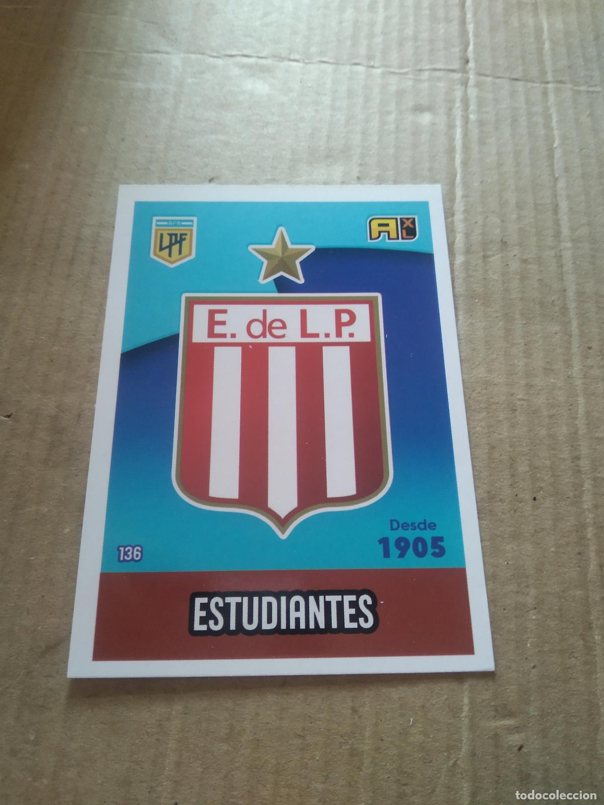Cromos de F&uacute;tbol: 136 escudo ESTUDIANTES CROMO FUTBOL ARGENTINO PANINI LIGA ARGENTINA 2021 ADRENALYN
