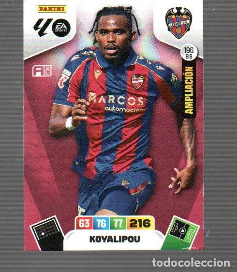 Cromos de F&uacute;tbol: CROMO DE LIGA FUTBOL 2025/25 DE XL ADRENALYN Y PANINI LEVANTE DE N&ordm; 196 BIS KOYAPOU