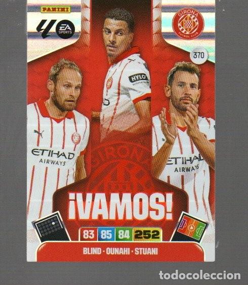 Cromos de F&uacute;tbol: CROMO DE LIGA FUTBOL 2025/25 DE XL ADRENALYN Y PANINI GERONA DE N&ordm; 370 BLIND DUNAHI STUANI