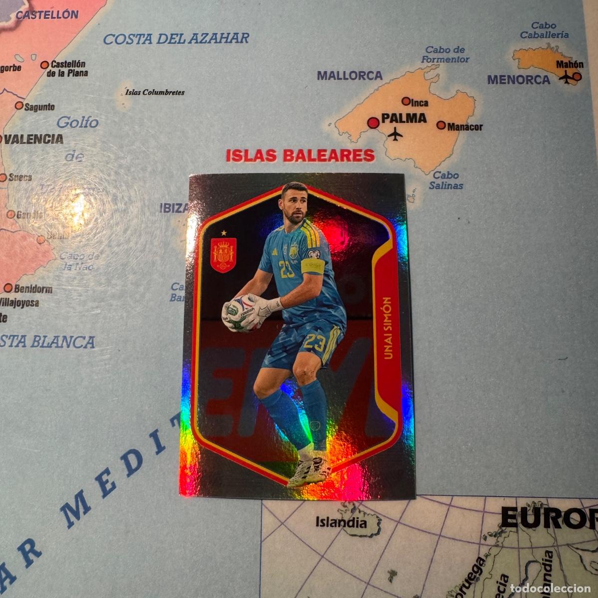 Cromos de F&uacute;tbol: Unai Sim&oacute;n n&uacute;mero 10 la selecci&oacute;n espa&ntilde;ola &ldquo;Espa&ntilde;a 2026&rdquo; del Carrefour 2026