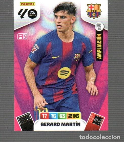 Cromos de Futebol: CROMO DE LIGA FUTBOL 2025/25 DE XL ADRENALYN Y PANINI BARCELONA DE N&ordm; 60 BIS GERARD MARTIN