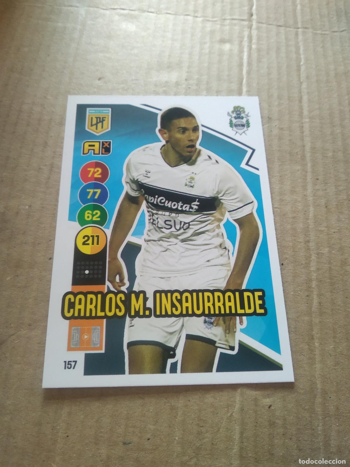 Cromos de Futebol: 157 CARLOS M. INSAURRALDE gimnasia CROMO FUTBOL ARGENTINO PANINI LIGA ARGENTINA 2021 ADRENALYN
