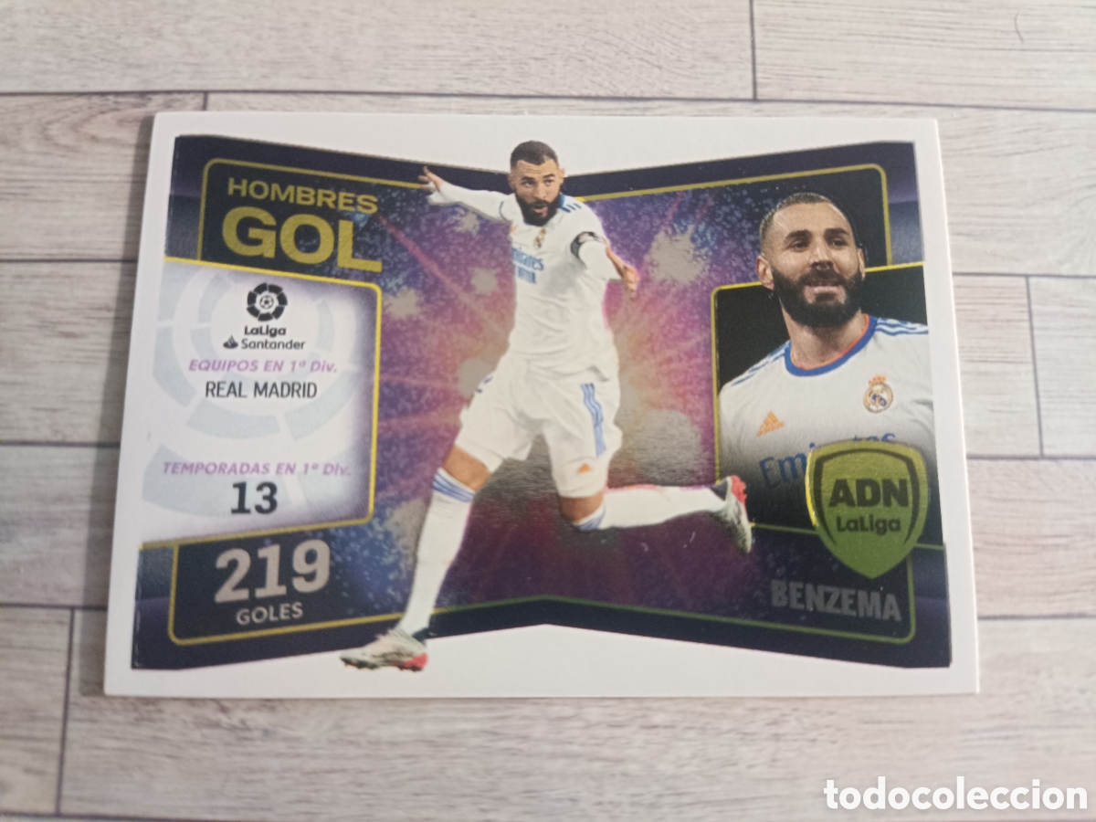 Cromos de F&uacute;tbol: 3 BENZEMA ADN HOMBRES GOL REAL MADRID LIGA ESTE 2022 2023 PANINI 22 23