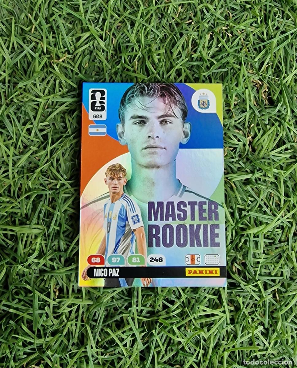 Football Stickers: NICO PAZ 608 ARGENTINA MASTER ROOKIE ADRENALYN MUNDIAL FIFA WORLD CUP 2026 PANINI
