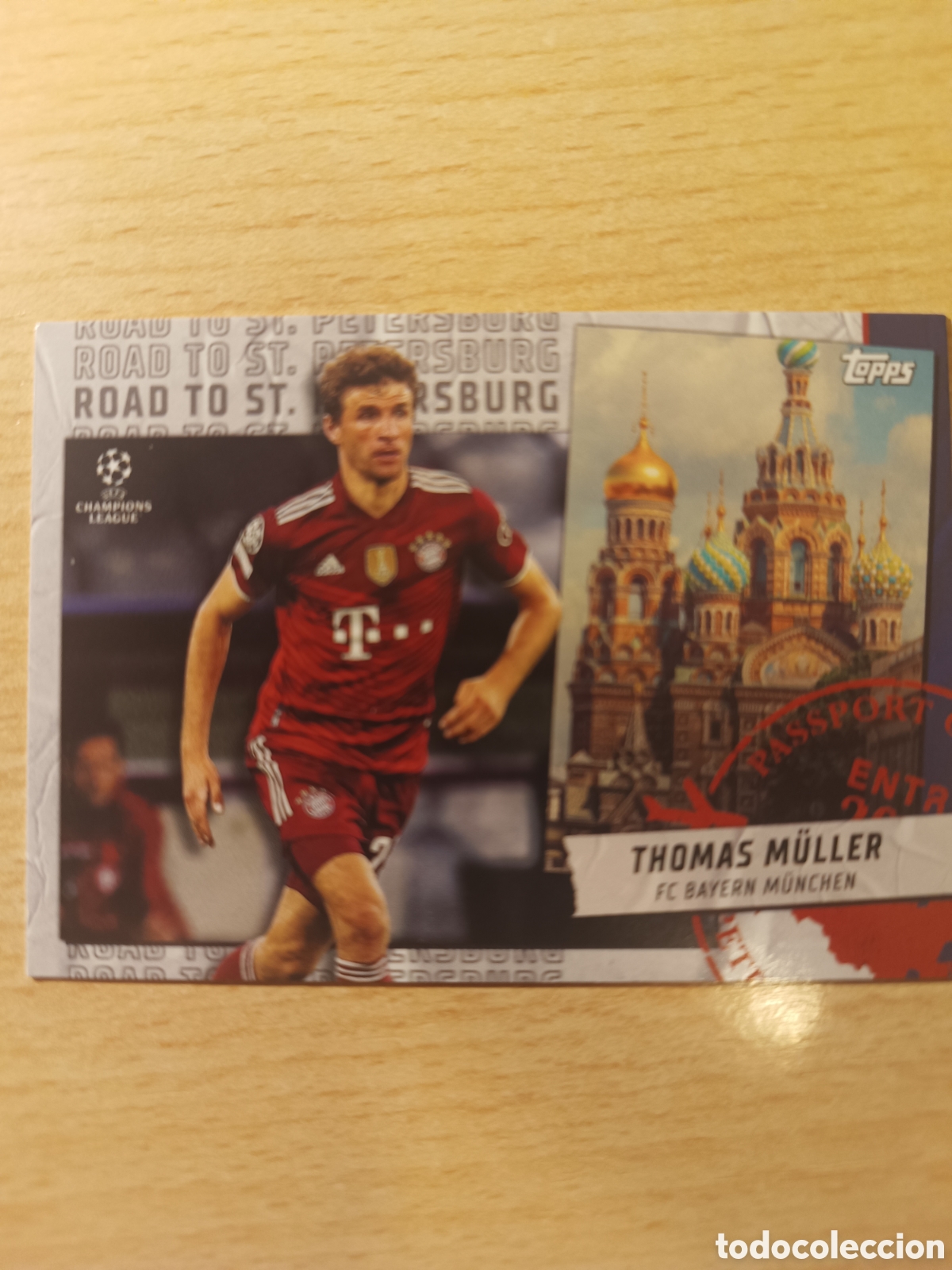 Cromos de F&uacute;tbol: THOMAS MULLER ROAD TO ST PETERSBURG UCC FLAGSHIP BAYERN MUNICH TOPPS