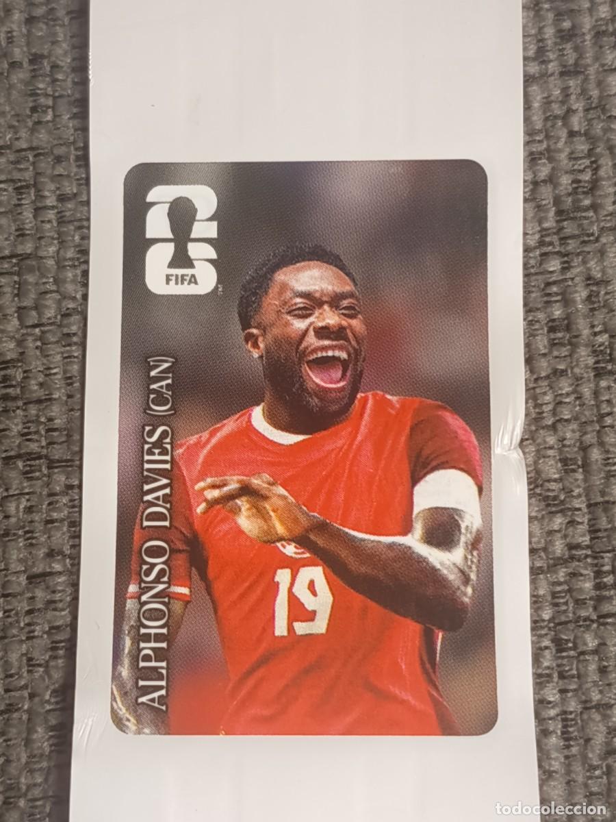 Cromos de F&uacute;tbol: ALPHONSO DAVIES STICKER PROMOCI&Oacute;N COCA COLA MUNDIAL 2026 PANINI FIFA WORLD CUP NUEVO