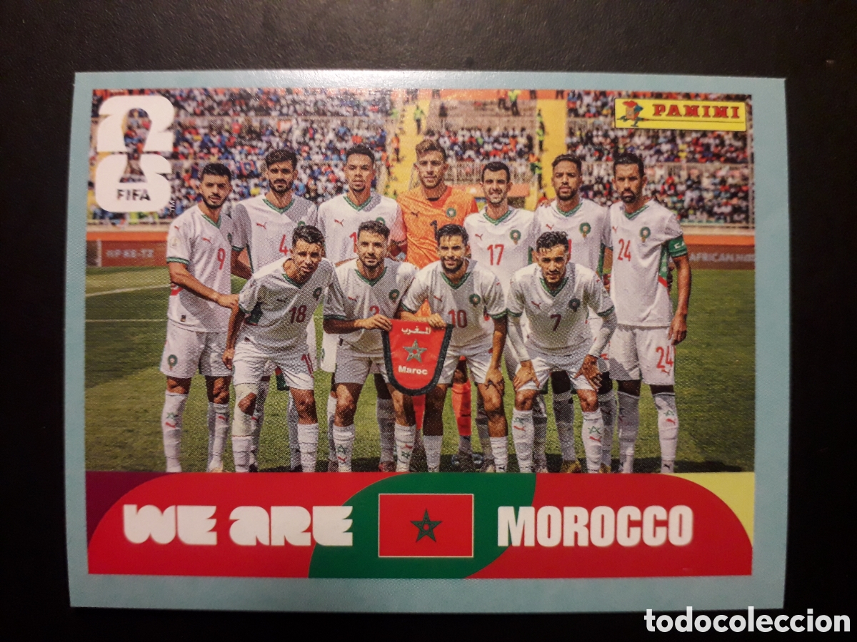Cromos de F&uacute;tbol: EQUIPO MARRUECOS MAR 13 MUNDIAL F&Uacute;TBOL 2026 FIFA WORLD CUP PANINI SIN PEGAR PEDIDO M&Iacute;NIMO 3&euro;