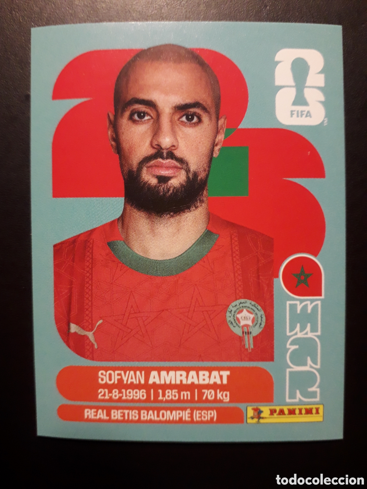 Cromos de F&uacute;tbol: AMRABAT MARRUECOS MAR 10 MUNDIAL F&Uacute;TBOL 2026 FIFA WORLD CUP PANINI SIN PEGAR PEDIDO M&Iacute;NIMO 3&euro;