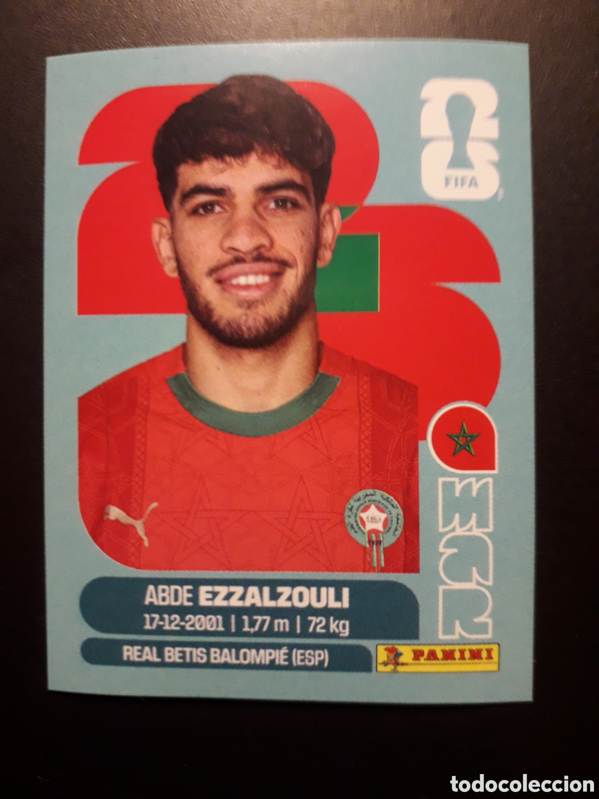 Cromos de F&uacute;tbol: EZZALZOULI MARRUECOS MAR 17 MUNDIAL F&Uacute;TBOL 2026 FIFA WORLD CUP PANINI SIN PEGAR PEDIDO M&Iacute;NIMO 3&euro;