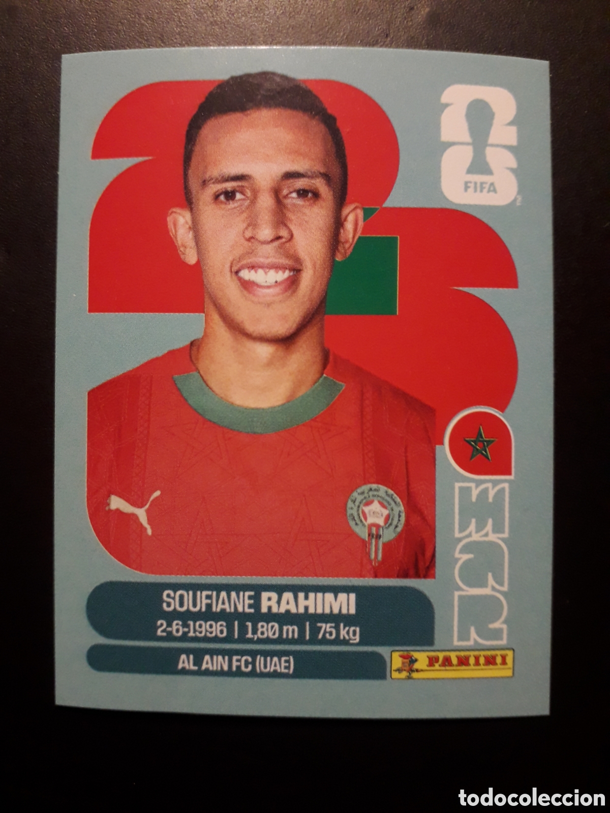 Cromos de F&uacute;tbol: RAHIMI MARRUECOS MAR 18 MUNDIAL F&Uacute;TBOL 2026 FIFA WORLD CUP PANINI SIN PEGAR PEDIDO M&Iacute;NIMO 3&euro;