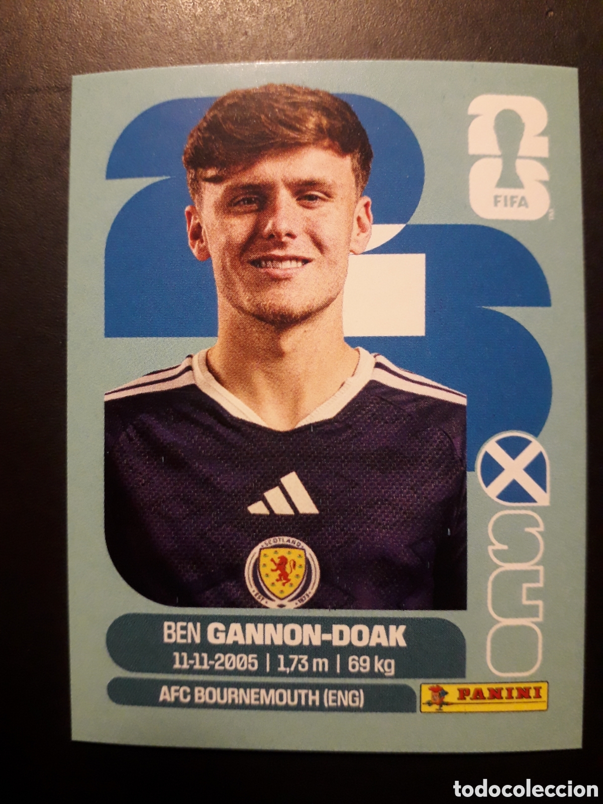 Cromos de F&uacute;tbol: GANNON-DOAK ESCOCIA SCO 20 MUNDIAL F&Uacute;TBOL 2026 FIFA WORLD CUP PANINI SIN PEGAR PEDIDO M&Iacute;NIMO 3&euro;