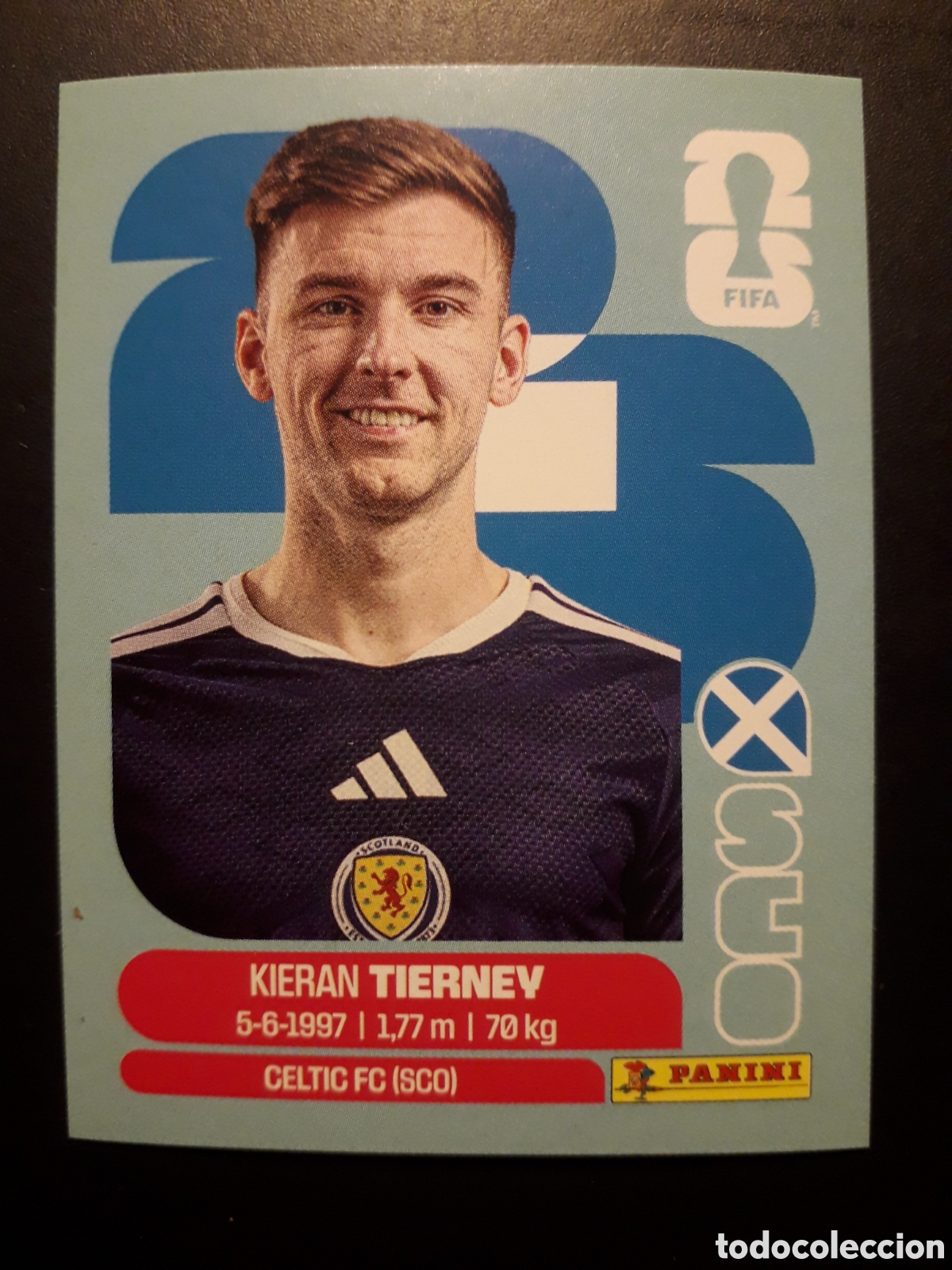 Cromos de F&uacute;tbol: TIERNEY ESCOCIA SCO 4 MUNDIAL F&Uacute;TBOL 2026 FIFA WORLD CUP PANINI SIN PEGAR PEDIDO M&Iacute;NIMO 3&euro;