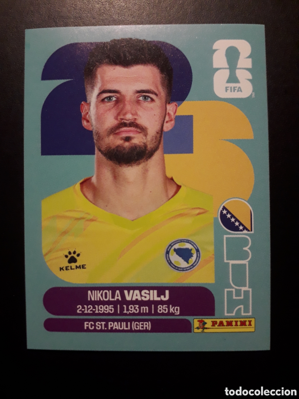 Cromos de F&uacute;tbol: VASILJ BOSNIA HERCEGOVINA BIH 2 MUNDIAL F&Uacute;TBOL 2026 FIFA WORLD CUP PANINI SIN PEGAR PEDIDO M&Iacute;NIMO 3&euro;