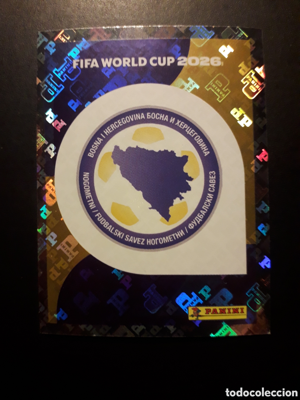 Cromos de F&uacute;tbol: ESCUDO BOSNIA HERCEGOVINA BIH 1 MUNDIAL F&Uacute;TBOL 2026 FIFA WORLD CUP PANINI SIN PEGAR PEDIDO M&Iacute;NIMO 3&euro;