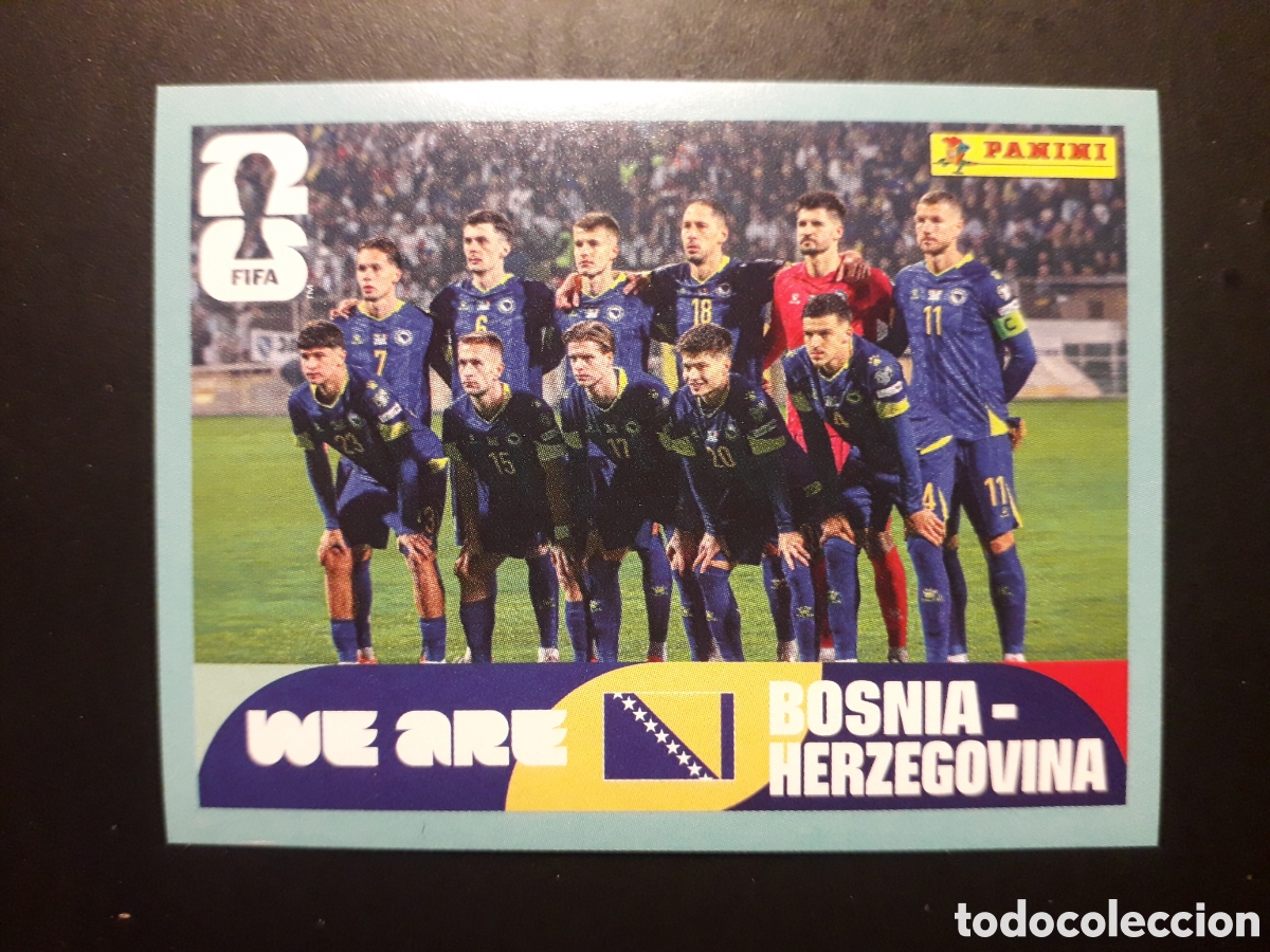 Cromos de F&uacute;tbol: EQUIPO BOSNIA HERCEGOVINA BIH 13 MUNDIAL F&Uacute;TBOL 2026 FIFA WORLD CUP PANINI SIN PEG PEDIDO M&Iacute;NIMO 3&euro;