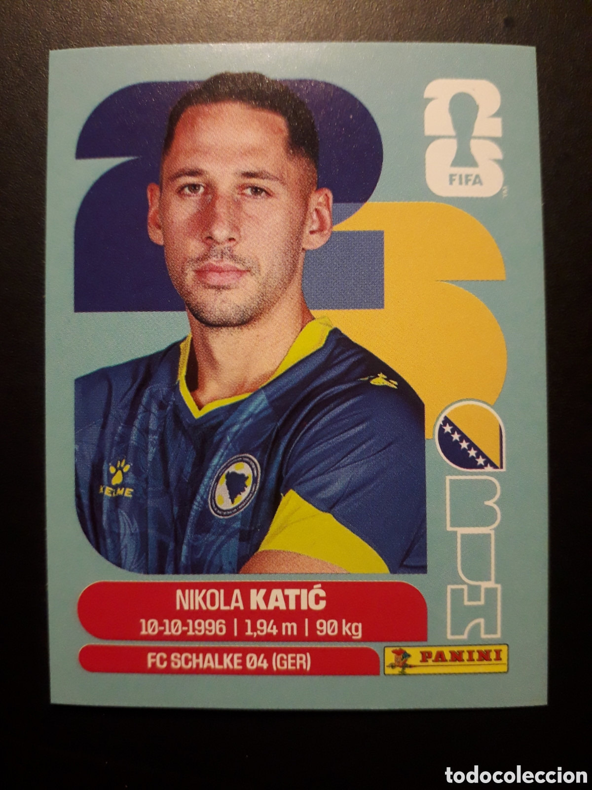 Cromos de F&uacute;tbol: KATIĆ BOSNIA HERCEGOVINA BIH 7 MUNDIAL F&Uacute;TBOL 2026 FIFA WORLD CUP PANINI SIN PEGAR PEDIDO M&Iacute;NIMO 3&euro;.