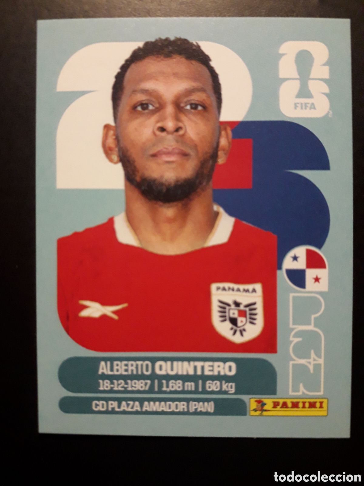 Cromos de F&uacute;tbol: QUINTERO PANAM&Aacute; PAN 20 MUNDIAL F&Uacute;TBOL 2026 FIFA WORLD CUP PANINI SIN PEGAR PEDIDO M&Iacute;NIMO 3&euro;