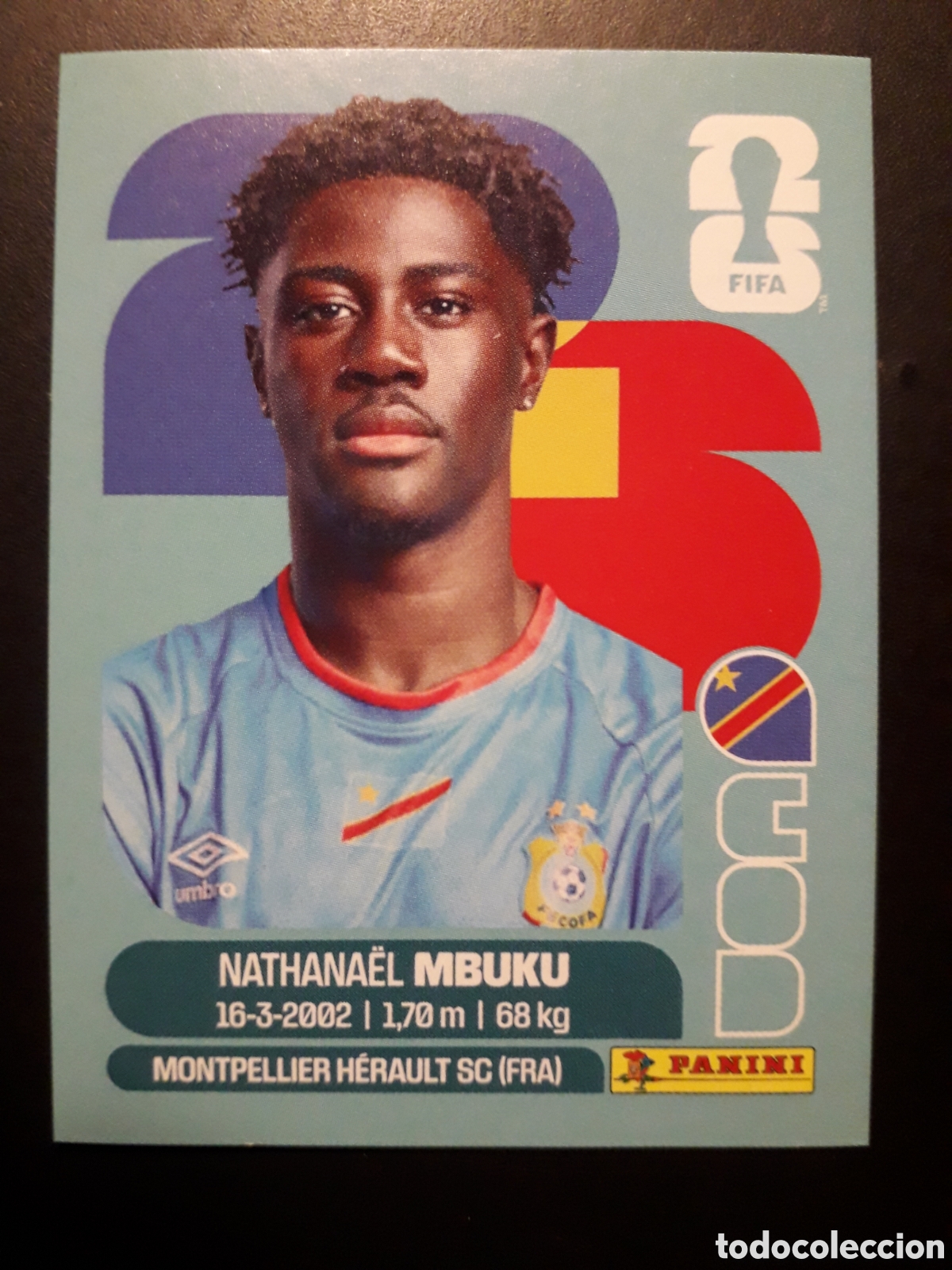 Cromos de F&uacute;tbol: MBUKU CONGO COD 20 MUNDIAL F&Uacute;TBOL 2026 FIFA WORLD CUP PANINI SIN PEGAR PEDIDO M&Iacute;NIMO 3&euro;.