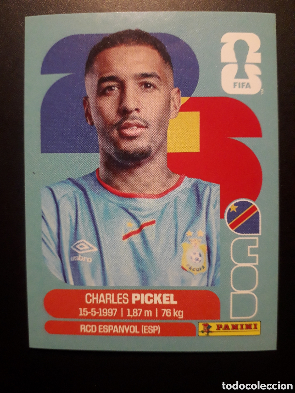 Cromos de F&uacute;tbol: PICKEL CONGO COD 8 MUNDIAL F&Uacute;TBOL 2026 FIFA WORLD CUP PANINI SIN PEGAR PEDIDO M&Iacute;NIMO 3&euro;