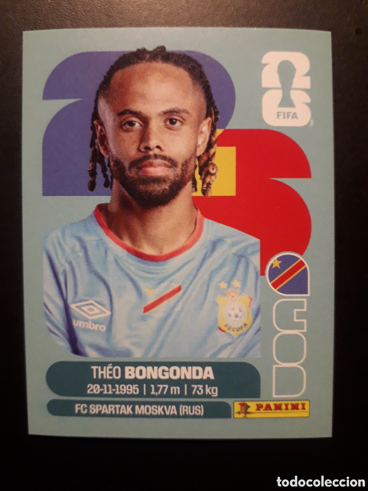 Cromos de F&uacute;tbol: BONGONDA CONGO COD 14 MUNDIAL F&Uacute;TBOL 2026 FIFA WORLD CUP PANINI SIN PEGAR PEDIDO M&Iacute;NIMO 3&euro;