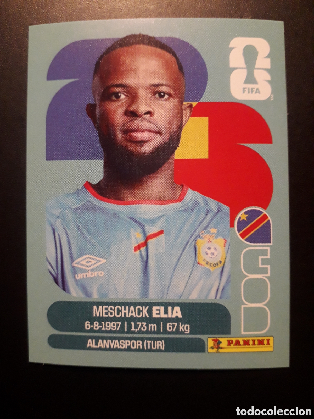 Cromos de F&uacute;tbol: ELIA CONGO COD 15 MUNDIAL F&Uacute;TBOL 2026 FIFA WORLD CUP PANINI SIN PEGAR PEDIDO M&Iacute;NIMO 3&euro;