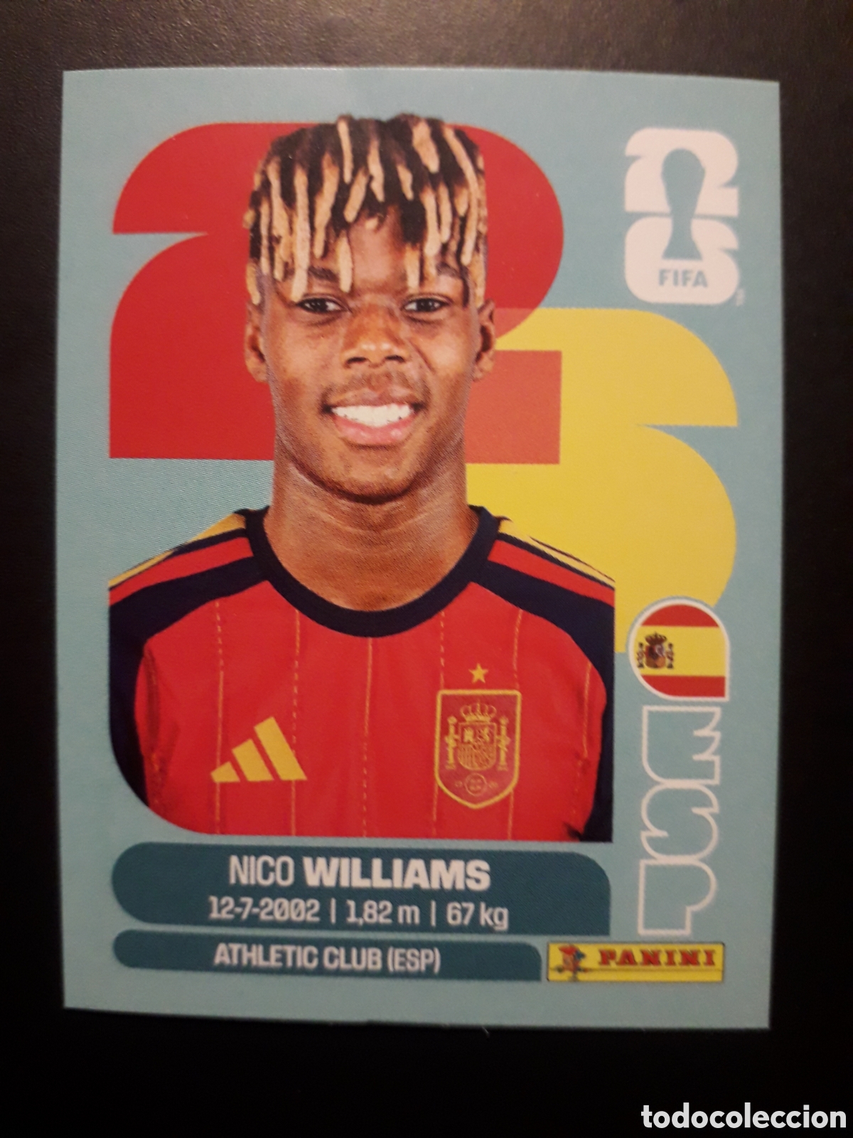 Cromos de F&uacute;tbol: NICO WILLIAMS ESPA&Ntilde;A ESP 17 MUNDIAL F&Uacute;TBOL 2026 FIFA WORLD CUP PANINI SIN PEGAR PEDIDO M&Iacute;NIMO 3&euro;.
