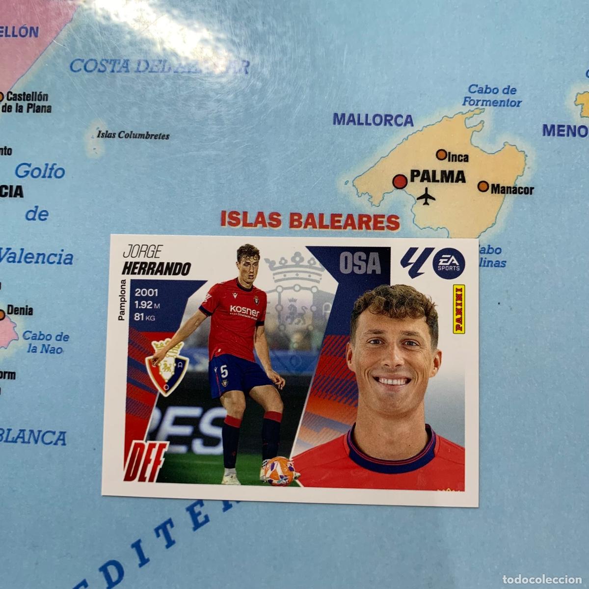Cromos de F&uacute;tbol: Herr&aacute;ndo n&uacute;mero 8 del Osasuna cromo liga este 25-26 2025-2026