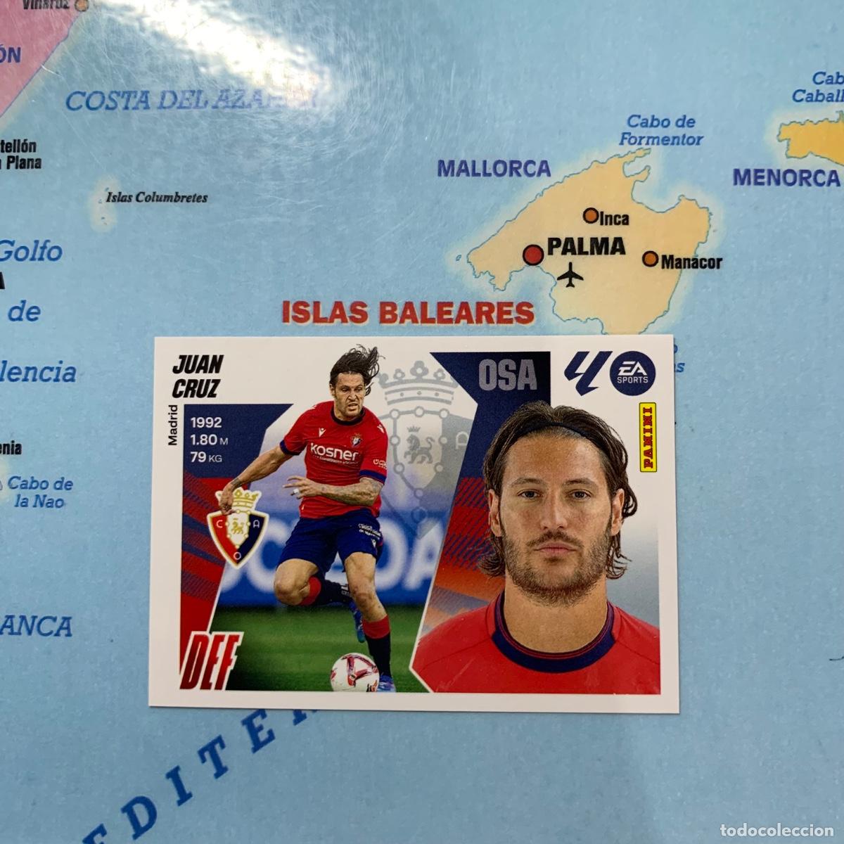 Cromos de F&uacute;tbol: Juan cruz n&uacute;mero 9 del Osasuna cromo liga este 25-26 2025-2026