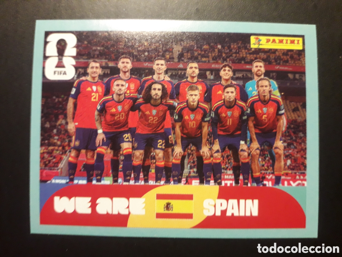Cromos de F&uacute;tbol: EQUIPO ESPA&Ntilde;A ESP 13 MUNDIAL F&Uacute;TBOL 2026 FIFA WORLD CUP PANINI SIN PEGAR PEDIDO M&Iacute;NIMO 3&euro;