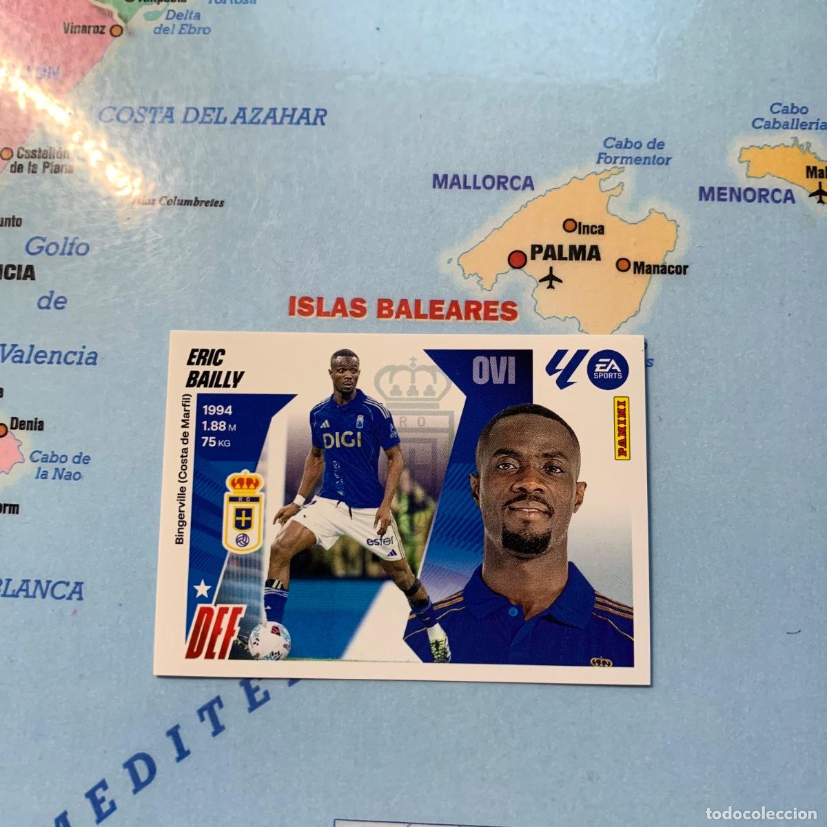 Cromos de F&uacute;tbol: Eric Bailly coloca n&uacute;mero 7 Bis del Oviedo cromo liga este 25-26 2025-2026