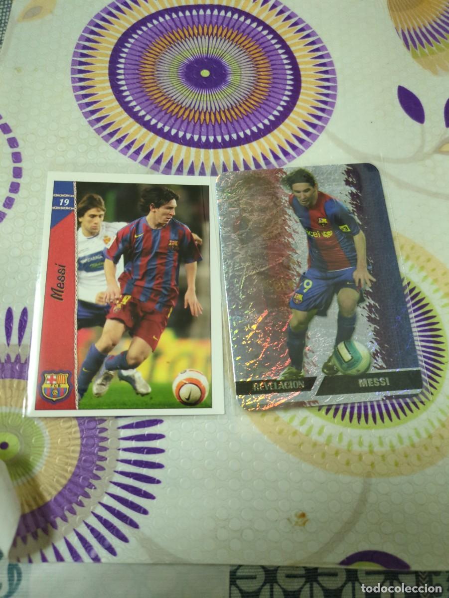 Cromos de F&uacute;tbol: 2 cromos de Messi adrenalin 07 en muy buen estado